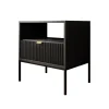 Meubella - Nachtkastje Navil - Zwart - 54 cm