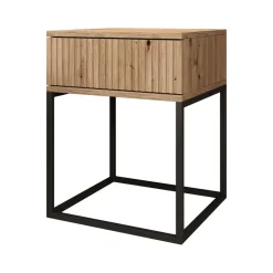 Meubella - Nachtkastje Sylvester 1 - Eiken - 40 cm