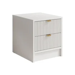 Meubella - Nachtkastje Tavares - Wit - 35 cm