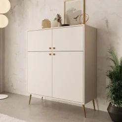 Meubella - Reunion - Dressoir - Beige - 105x41x122 cm