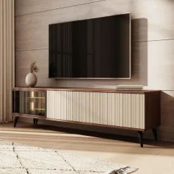 Meubella - Riverhead - TV-Meubel - Beige/Eiken - 180 cm