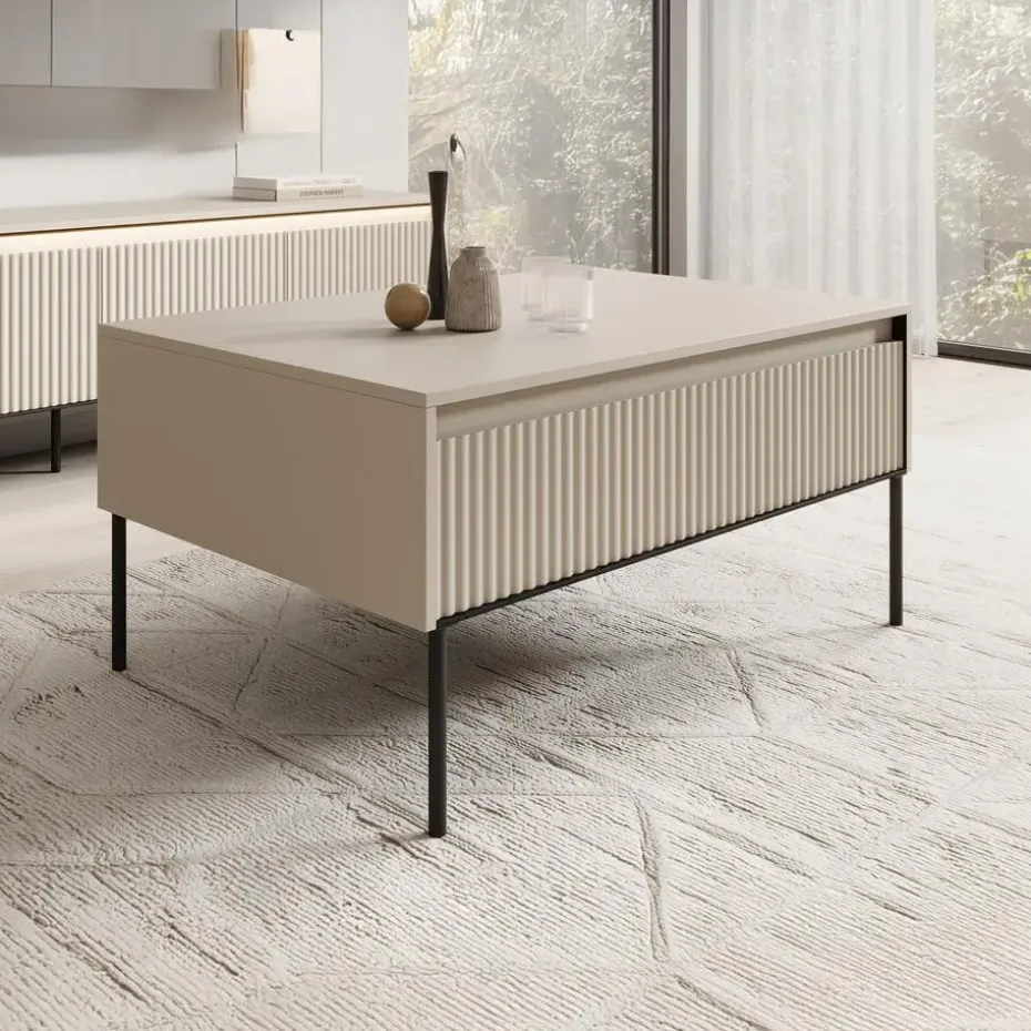 Meubella - Salontafel Timoteo - Beige - 100 cm