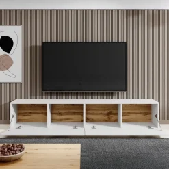 Meubella - TV-Meubel Asilento - Mat wit - 180 cm