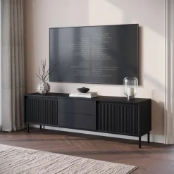 Meubella - TV-Meubel Orvana 2 - Zwart - 174 cm