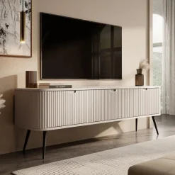 Meubella - TV-Meubel Zakari - Beige - 168 cm