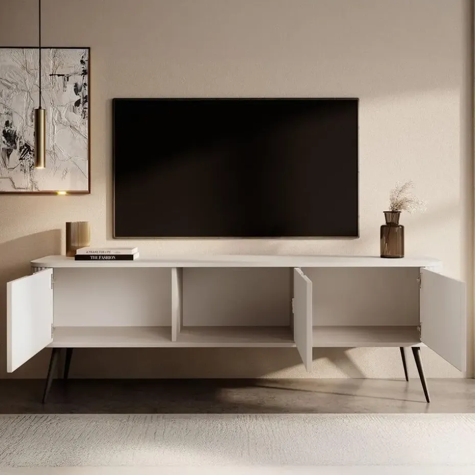 Meubella - TV-Meubel Zakari - Beige - 168 cm