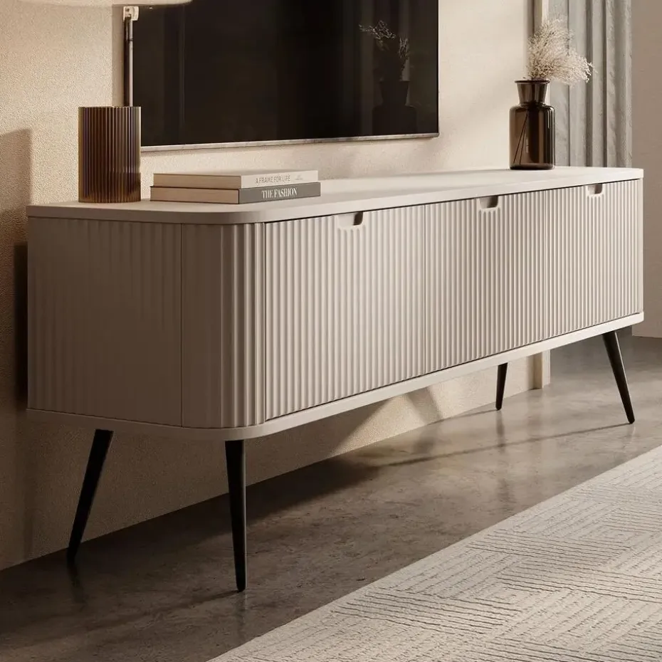 Meubella - TV-Meubel Zakari - Beige - 168 cm