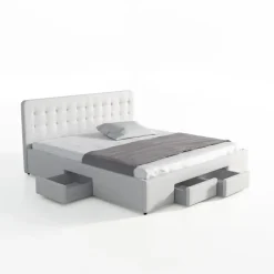 Meubella - Tweepersoonsbed Milo - Wit - 180x200 cm