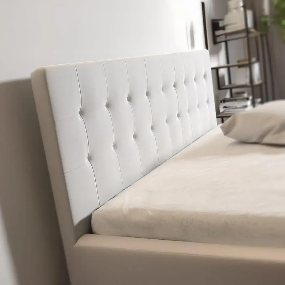 Meubella - Tweepersoonsbed Milo - Wit - 180x200 cm