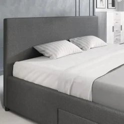 Meubella - Tweepersoonsbed Suente - Grijs - 180x200 cm