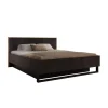 Meubella - Tweepersoonsbed Monor - Zwart eiken - 180x200 cm - Met gaslift