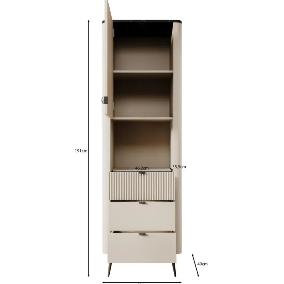 Meubella - Wandkast Mace - Beige - 60 cm
