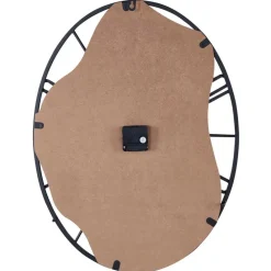 MEYNES - Wandklok - Lichthout/Zwart - Ijzer