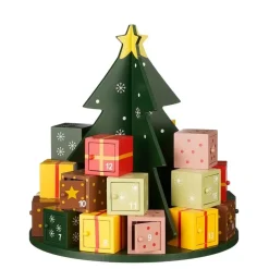 Mica Decorations Adventskalender - H30 x Ø28 cm - MDF - Meerkleurig