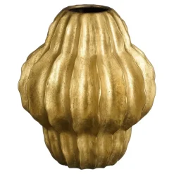 Mica Decorations Altea Vaas - H28 x Ø24,5 cm - Keramiek - Goud
