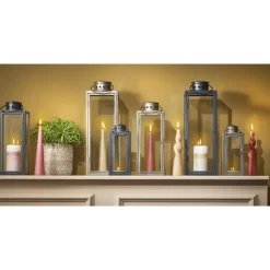 Mica Decorations Arzilla Lantaarn - L13,5 x B13 x H34,5 cm - Zwart