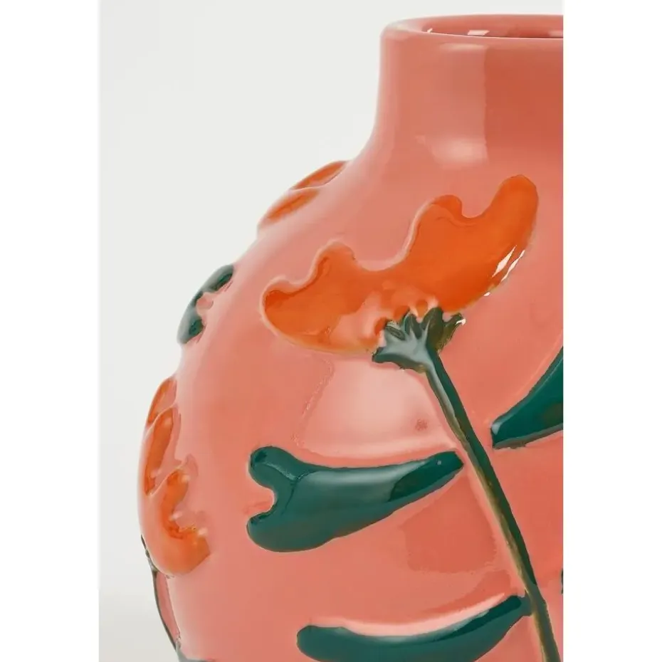 Mica Decorations Ava Vaas - H20 x Ø20 cm - Keramiek - Roze