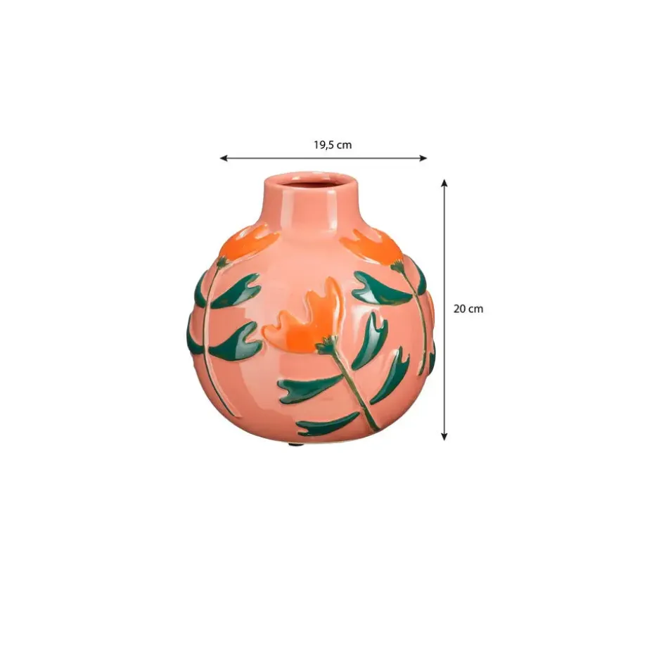 Mica Decorations Ava Vaas - H20 x Ø20 cm - Keramiek - Roze