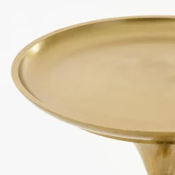 Mica Decorations Bijzettafel - H57 x Ø25 cm - Gerecycled Aluminium - Goud