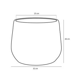 Mica Decorations Bloempot - goudkleurig - keramiek - 25 cm