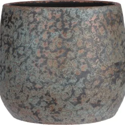 Mica Decorations Bloempot - keramiek - koper - D31 xH38 cm