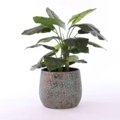 Mica Decorations Bloempot - keramiek - koper - D31 xH38 cm