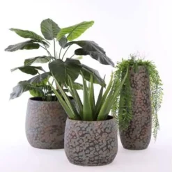 Mica Decorations Bloempot - keramiek - koper - D31 xH38 cm