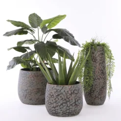 Mica Decorations Bloempot - keramiek - koper - D31 xH38 cm