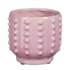 Mica Decorations Bloempot Boaz - gebobbeld - roze - 11 x 13 cm