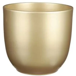 Mica Decorations Bloempot - goudkleurig - keramiek - 25 x 23 cm