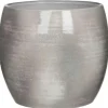 Mica Decorations Bloempot - lichtgrijs - keramiek - 28 x 26 cm