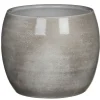 Mica Decorations Bloempot - grijs - keramiek - 20 x 18 cm