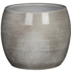 Mica Decorations Bloempot - grijs - keramiek - 20 x 18 cm