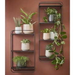 Mica Decorations Bloempot - taupe - mat - keramiek - 23 x 21 cm