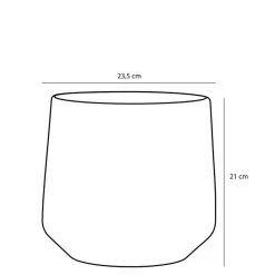 Mica Decorations Bloempot - taupe - mat - keramiek - 23 x 21 cm