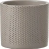 Mica Decorations Bloempot - taupe - keramiek - D13 x H12 cm