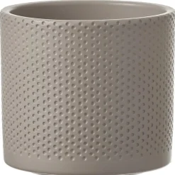 Mica Decorations Bloempot - taupe - keramiek - D13 x H12 cm