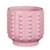 Mica Decorations Bloempot Boaz - gebobbeld - roze - 13 x 14 cm