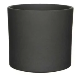 Mica Decorations Bloempot - donkergrijs - mat - keramiek - 23 x 21 cm