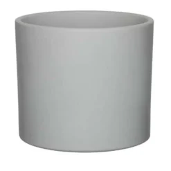 Mica Decorations Bloempot - lichtgrijs - keramiek - 17 x 14 cm