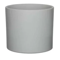 Mica Decorations Bloempot - lichtgrijs - keramiek - 17 x 14 cm