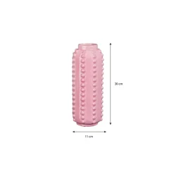 Mica Decorations Boaz Vaas - H30 x Ø11 cm - Keramiek - Roze
