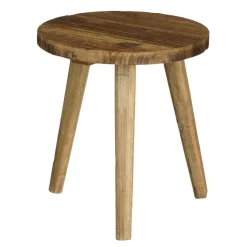 Mica Decorations Bold Bijzettafel - Ø26 cm - Gerecycled Hout - Bruin