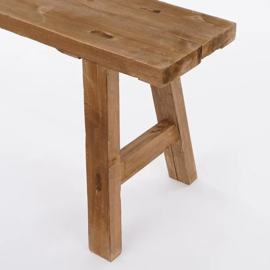 Mica Decorations Bold Houten Bankje - L108 cm - Gerecycled Hout