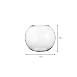 Mica Decorations Bolvaas - kom - transparant - glas - 23 x 30 cm