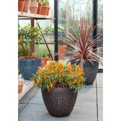 Mica Decorations Bravo Bloempot - H26 x Ø30,5 cm - Groen