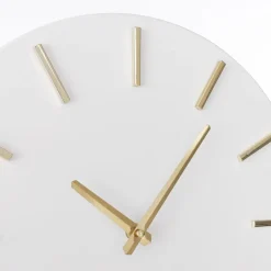 Mica Decorations Brixen Wandklok - Ø35,5 cm - Wit