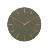 Mica Decorations Brixen Wandklok - Ø35,5 cm - Donkergroen