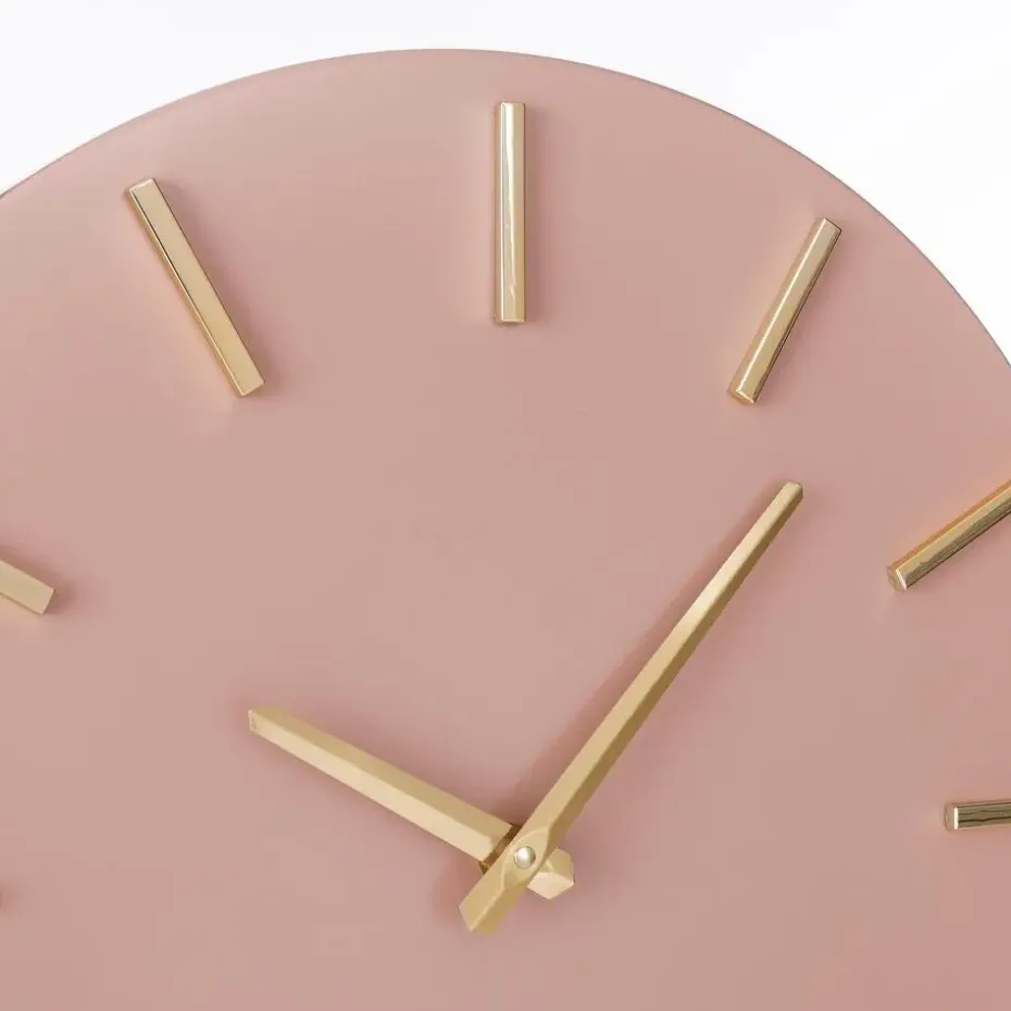 Mica Decorations Brixen Wandklok - Ø35,5 cm - Bruin