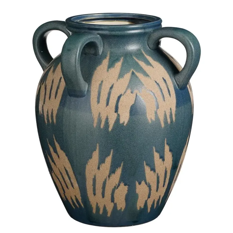 Mica Decorations Caldo Vaas - L28 x B28 x H36 cm - Donkerblauw